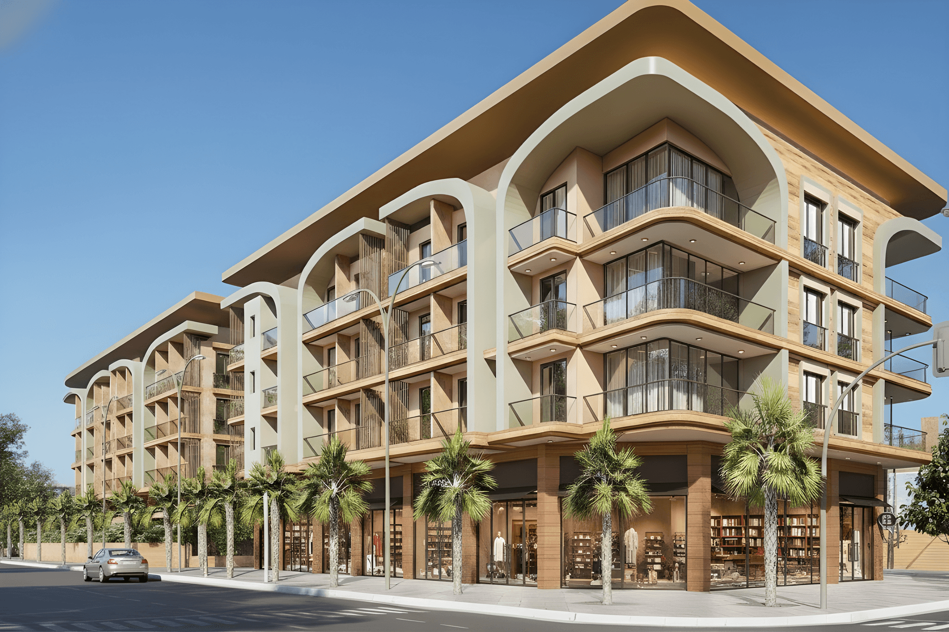 Façade du projet Gold Garden