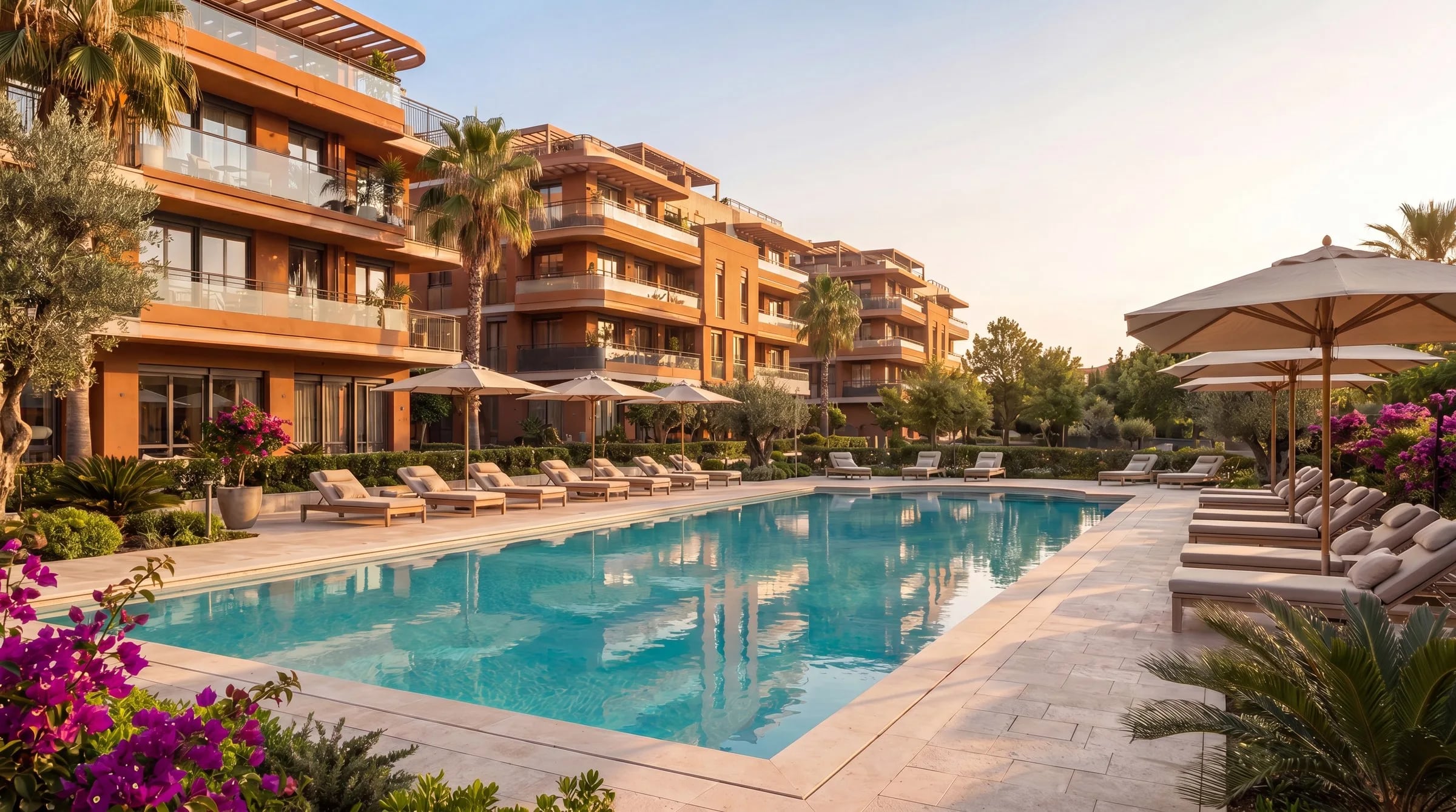 Green View Resort — piscine et vue sur la résidence