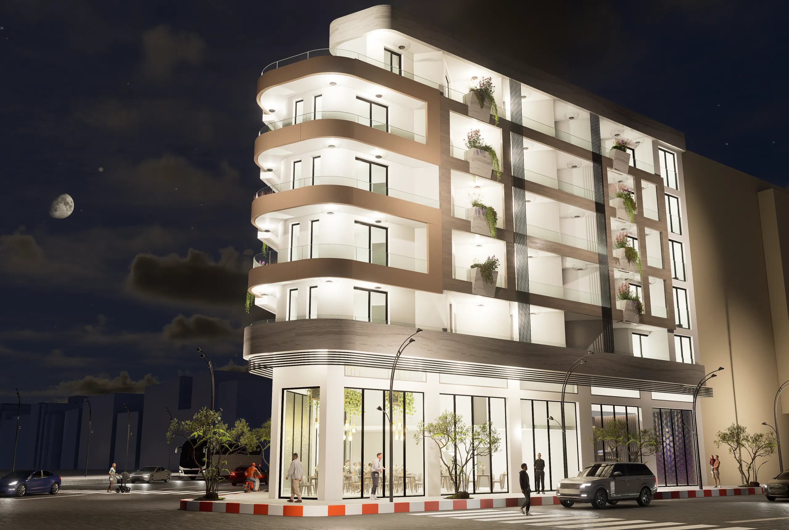 Zora — Façade et volumes architecturaux