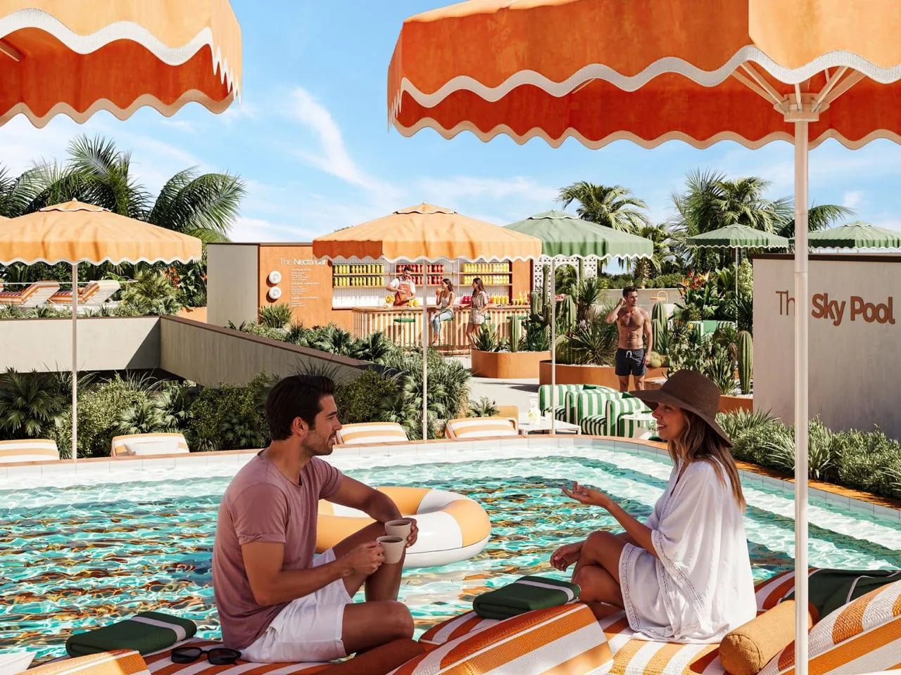 The Grand Central, au bord de la piscine du rooftop
