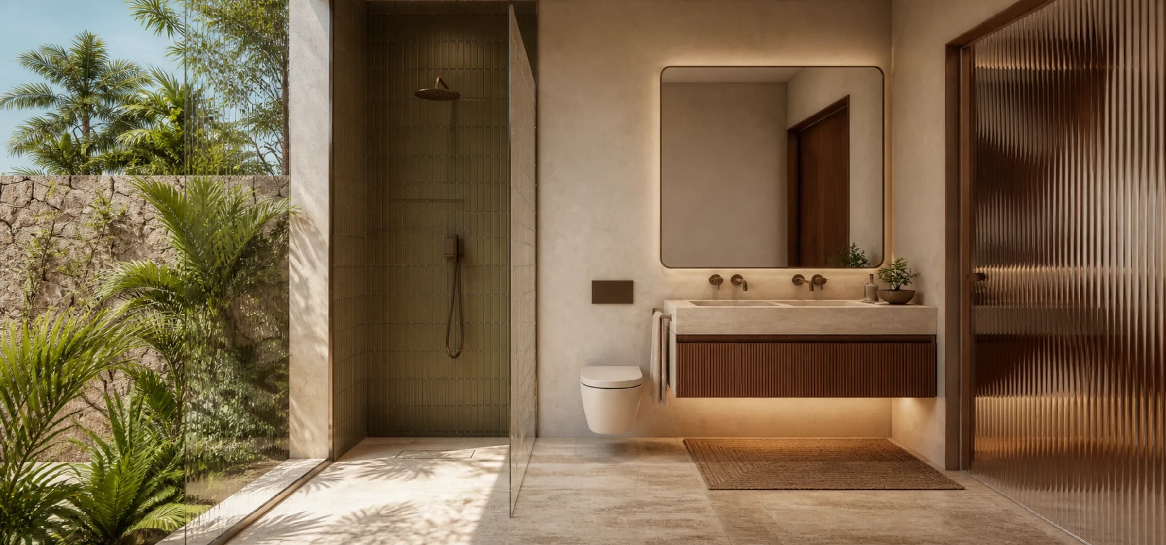 La salle de bain comme patio